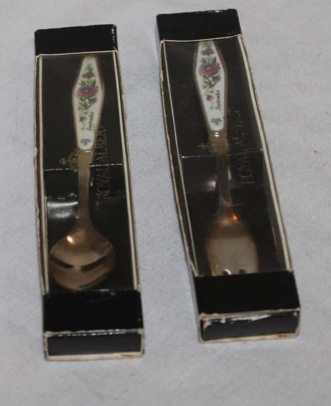 Royal Albert September Cake fork and spoon