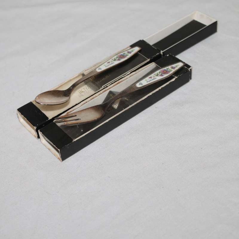Royal Albert September Cake fork and spoon