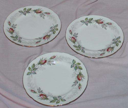 3 Paragon Bridal Rose Plates