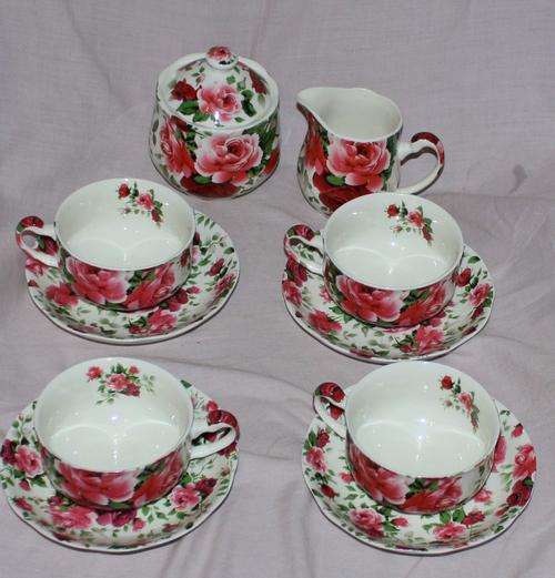 Stunning Victoria Rose Tea Set by William James