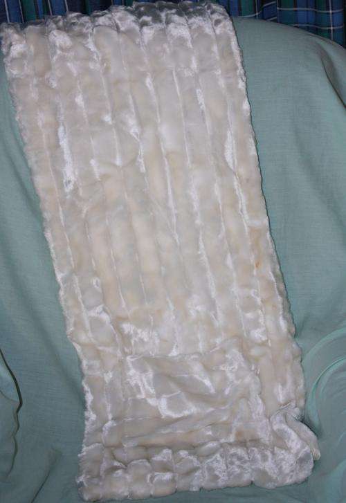 White Fake Fur Scarf