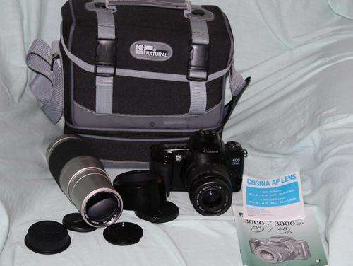 Canon EOS 3000 with 2 Lenses 38-76mm, 100-300mm Plus Extra's
