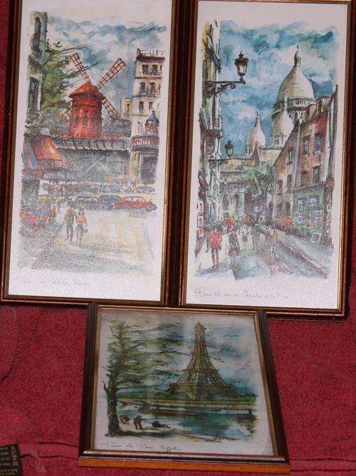 3 Framed prints of Paris