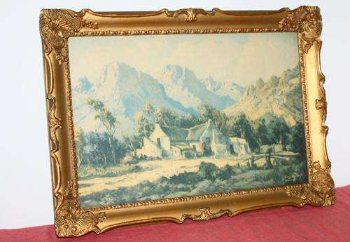 Framed Tinus de Jongh Print - Old Cape House