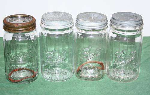 4 Old Canning bottles