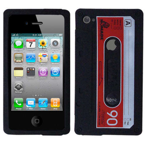 Black Tape Style Silicone Case for iPhone 4 & 4S