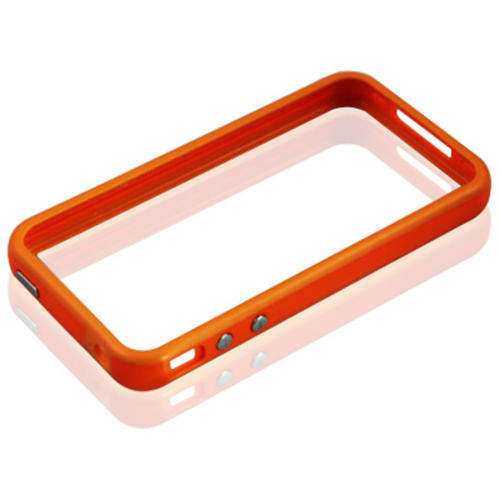 Bumper Frame TPU with Keys for iPhone 4 & 4S (Orange)