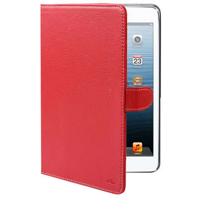 Melkco Series Litchi Texture Leather Case with Credit Card Slot & Holder for iPad mini (Red)