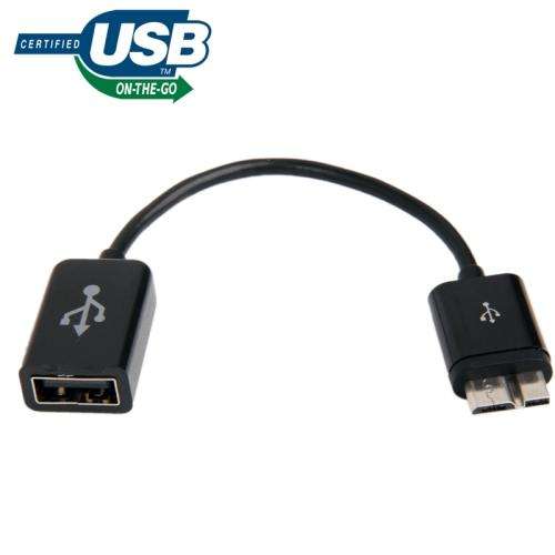 USB OTG Cable for Samsung Galaxy Note 3 / N9000, Galaxy S5 / G900, Length: 8.5cm (Black)