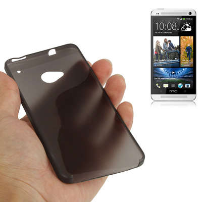 0.3mm Ultra Thin Polycarbonate Materials PC Protection Shell for HTC One / M7 (Black)