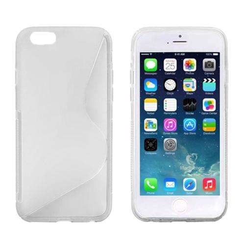 S Line Anti-skid Frosted TPU Protective Case for iPhone 6(Transparent)