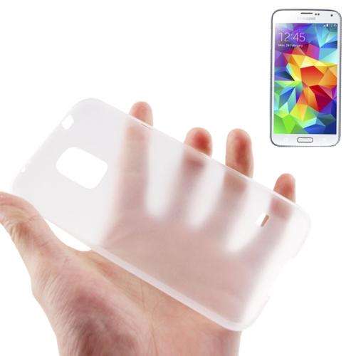 0.3mm Ultra-thin TPU Protection Shell for Samsung Galaxy S5 mini Transparent/Matte(White)