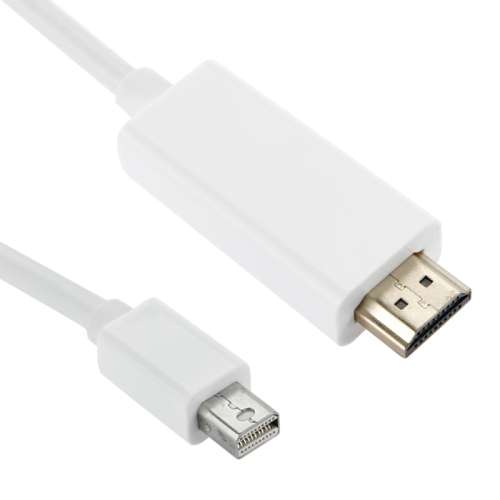 Mini Display Port to HDMI Male Cable, Length: 1.5m(White)