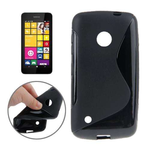 S Line Anti-slip Frosted TPU Protective Case for Nokia Lumia 530(Black)