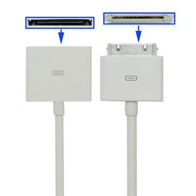 i-extension cable for iPhone 4 & 4S, iPhone 3GS/3G, iPad 2/iPad, iPod Touch, Length: 1m