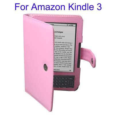 Amazon Kindle 3 Leather case (Pink) ***FREE SHIPPING***
