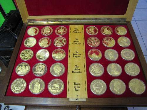 30 GOLD PLATED STIRLING SILVER REPLICAS OF HISTORIC CAPE COINS
