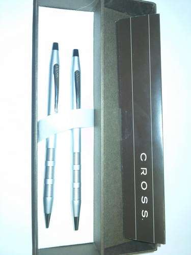 CROSS CENTURY CLASSIC SATIN CHROME PEN & PENCIL SET - NEW IN BOX