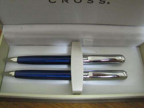 CROSS ATHENS BLUE - BEAUTIFUL BALLPEN & PENCIL SET - NEW IN BOX