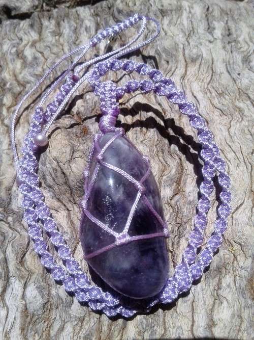 Amethyst Lilac Macramè Necklace