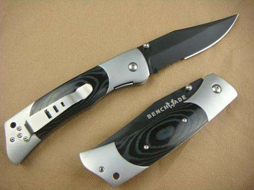 BENCHMADE knife folding knife 440c blade wood handle