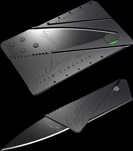 Iain Sinclair Cardsharp 2 Black - Credit Card Folding Knife - 5 on Auction!!