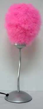 Pink Furry Lamp