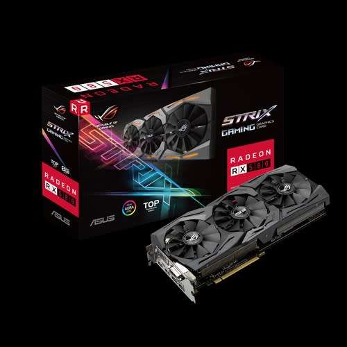 Asus ROG Strix Radeon RX 580 8GB Gaming Top OC Edition GDDR5 DP HDMI DVI VR Ready AMD Graphics Card