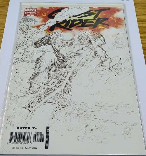 COMICS - GHOST RIDER #1 MARC SILVESTRI SKETCH 1:30 RETAIL INCENTIVE VARIANT -NM