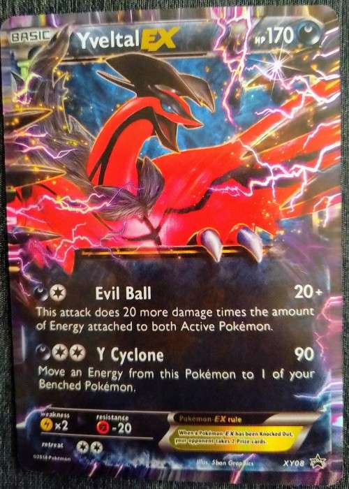 Nintendo Pokemon Trading Cards -Yveltal EX - XY08 - Ultra Rare Pokemon XY Promos