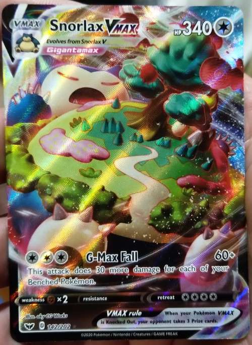Nintendo Pokemon Trading Cards - Snorlax VMAX - 142/202 - Ultra Rare