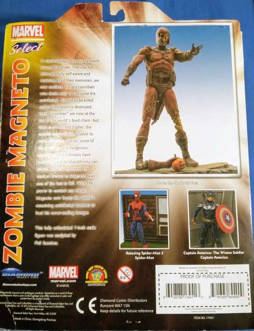 2014 MARVEL DIAMOND SELECT - 7INCH ZOMBIE MAGNETO - LIMITED COLLECTORS EDITION -RARE