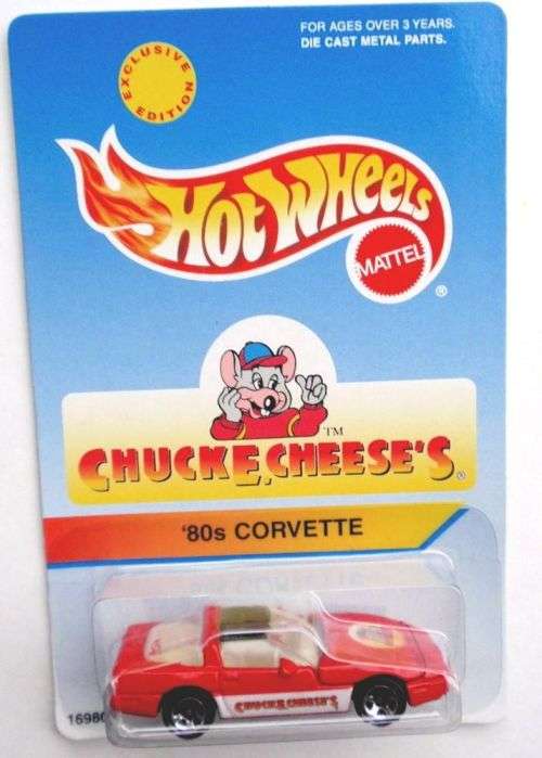 HOT WHEELS / HOTWHEELS - 1996 Chuck E Cheese 80`S Corvette - Exclusive Edition - Sealed