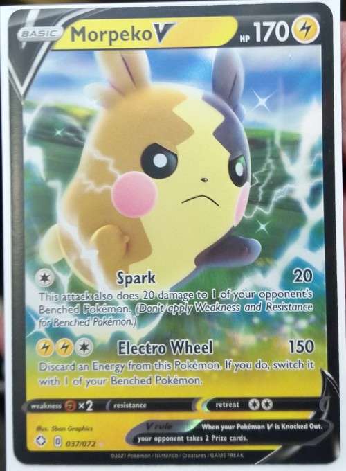 POKEMON CARDS - Morpeko V - 37/72 - Ultra Rare Shining Fates Singles*