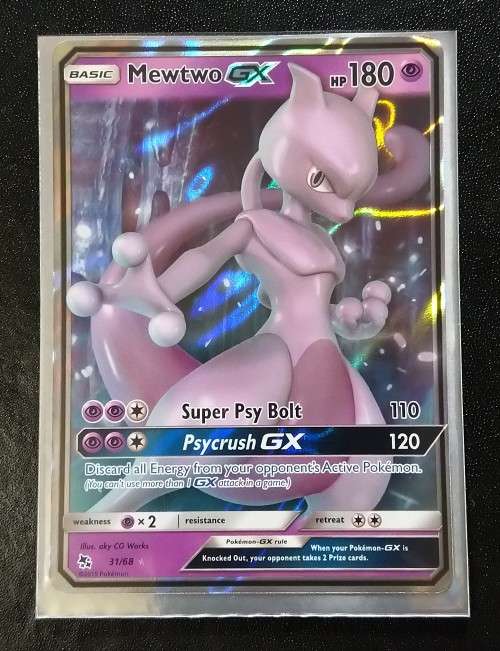 POKEMON CARDS - Mewtwo GX - 31/68 - Ultra Rare Sun and Moon: Hidden Fates Singles