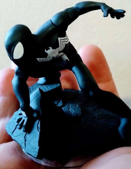 DISNEY INFINITY S3 - RARE BLACK SUIT SPIDER-MAN FIGURE