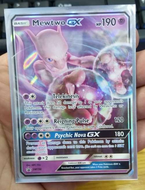 POKEMON CARDS - Mewtwo GX - SM196 - Promo Pokemon Sun and Moon Promos*