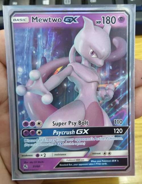 POKEMON CARDS - Mewtwo GX - 31/68 - Ultra Rare Sun and Moon- Hidden Fates Singles*