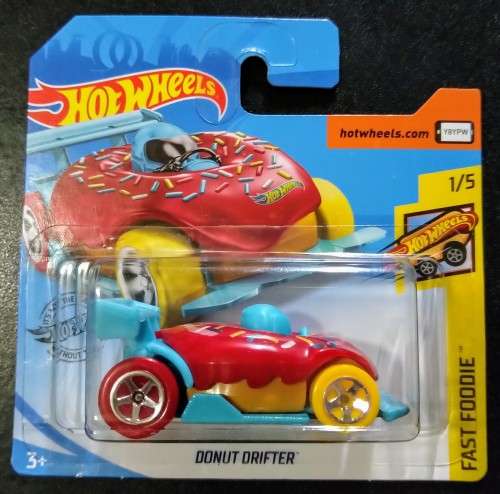 HOT WHEELS - HOTWHEELS - DIE CAST CARS - FAST FOODIE - DONUT DRIFTER