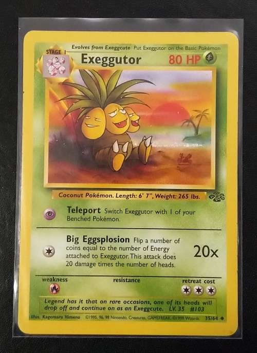 POKEMON CARDS - Exeggutor - 35/64 - 1999 Jungle Unlimited Singles