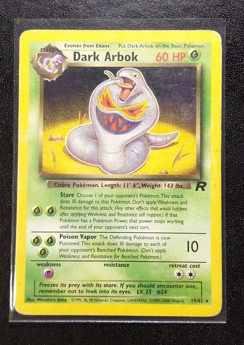 POKEMON CARDS - Dark Arbok - 19/82 - Rare 2000 Team Rocket Unlimited Singles