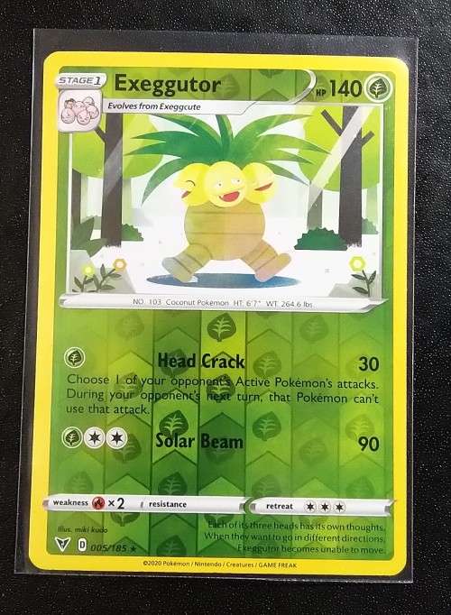 POKEMON CARDS - Exeggutor - 005/185 - Rare -Reverse Holo -Vivid Voltage