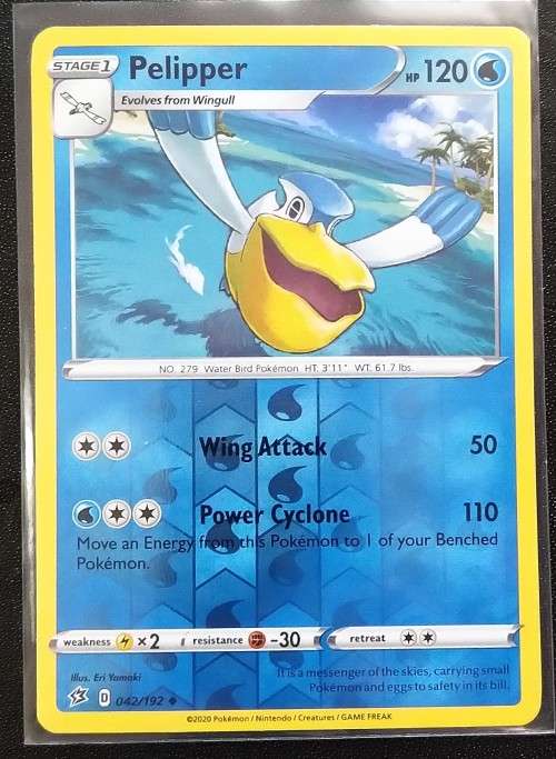 POKEMON CARDS - Pelipper - 042/192 - Reverse Holo - Rebel Clash