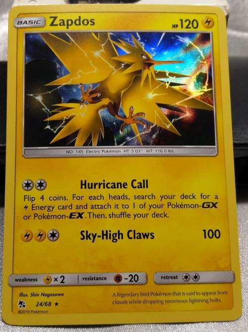POKEMON CARDS - Zapdos - 24/68 - Holo Rare - Hidden Fates