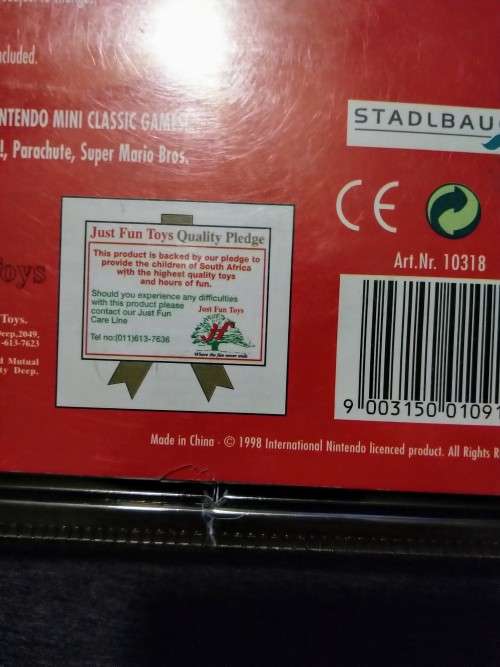 NINTENDO 1998 STADLBAUER - SEALED GAME AND WATCH FIRE MINI CLASSICS