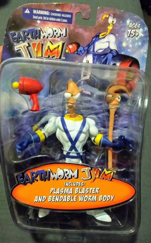 2012 MEZCO - EARTHWORM JIM - ACTION FIGURE - EXTREMELY RARE - SEALED