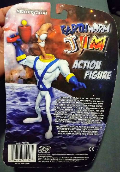 2012 MEZCO - EARTHWORM JIM - ACTION FIGURE - EXTREMELY RARE - SEALED