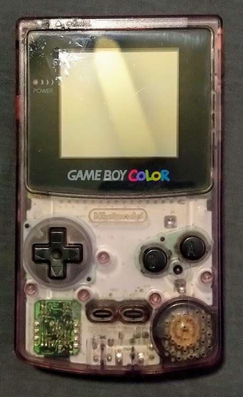 1998 NINTENDO GAME BOY COLOR - RARE TRANSPARENT ATOMIC PURPLE