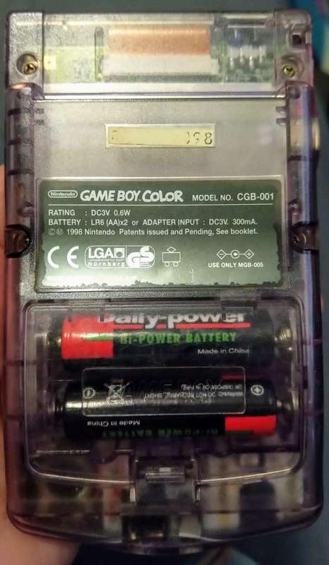 1998 NINTENDO GAME BOY COLOR - RARE TRANSPARENT ATOMIC PURPLE