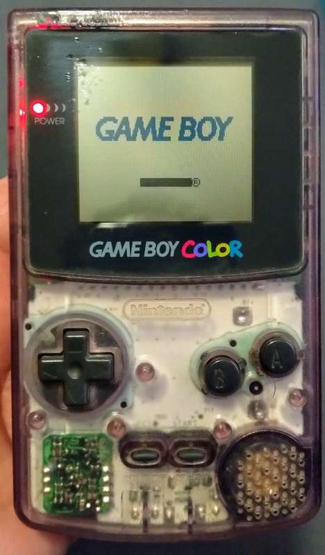 1998 NINTENDO GAME BOY COLOR - RARE TRANSPARENT ATOMIC PURPLE